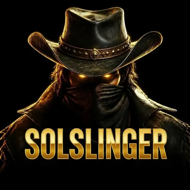 Solslinger — a masked gunslinger with glowing eyes beneath a wide-brimmed hat
